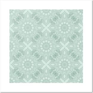 Blue-Green Kaleidoscope Pattern Posters and Art